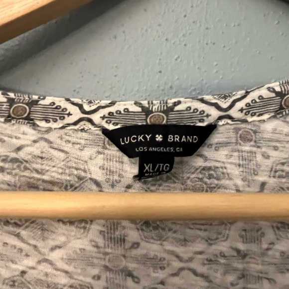 Lucky Brand Brown Patterned Blouse - Picture 2 of 3